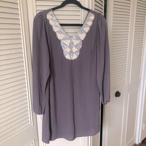 A-line Dress w Sequin Embellishments